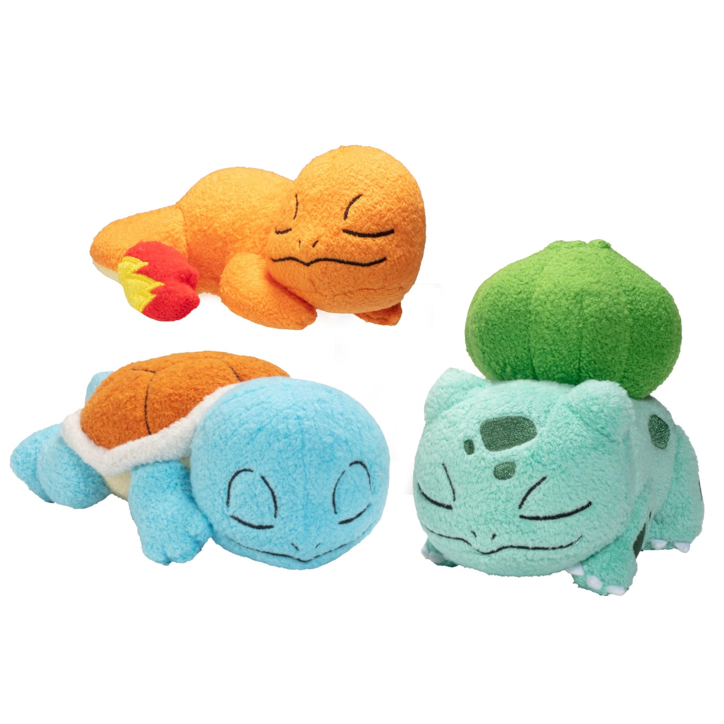 Pokemon 5" Sleeping Bulbasaur Charmander Squirtle Plush Set