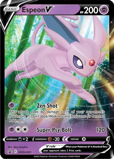 Espeon V - SWSH201 - SWSH: Sword & Shield Promo Cards (SWSD)