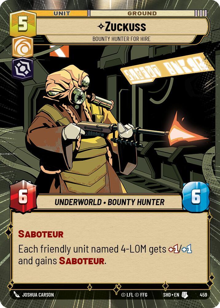 Zuckuss - Bounty Hunter for Hire (Hyperspace) - Shadows of the Galaxy (SHD)