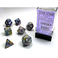 Chessex - Festive Polyhedral 7 Dice Set - Carousel w/White